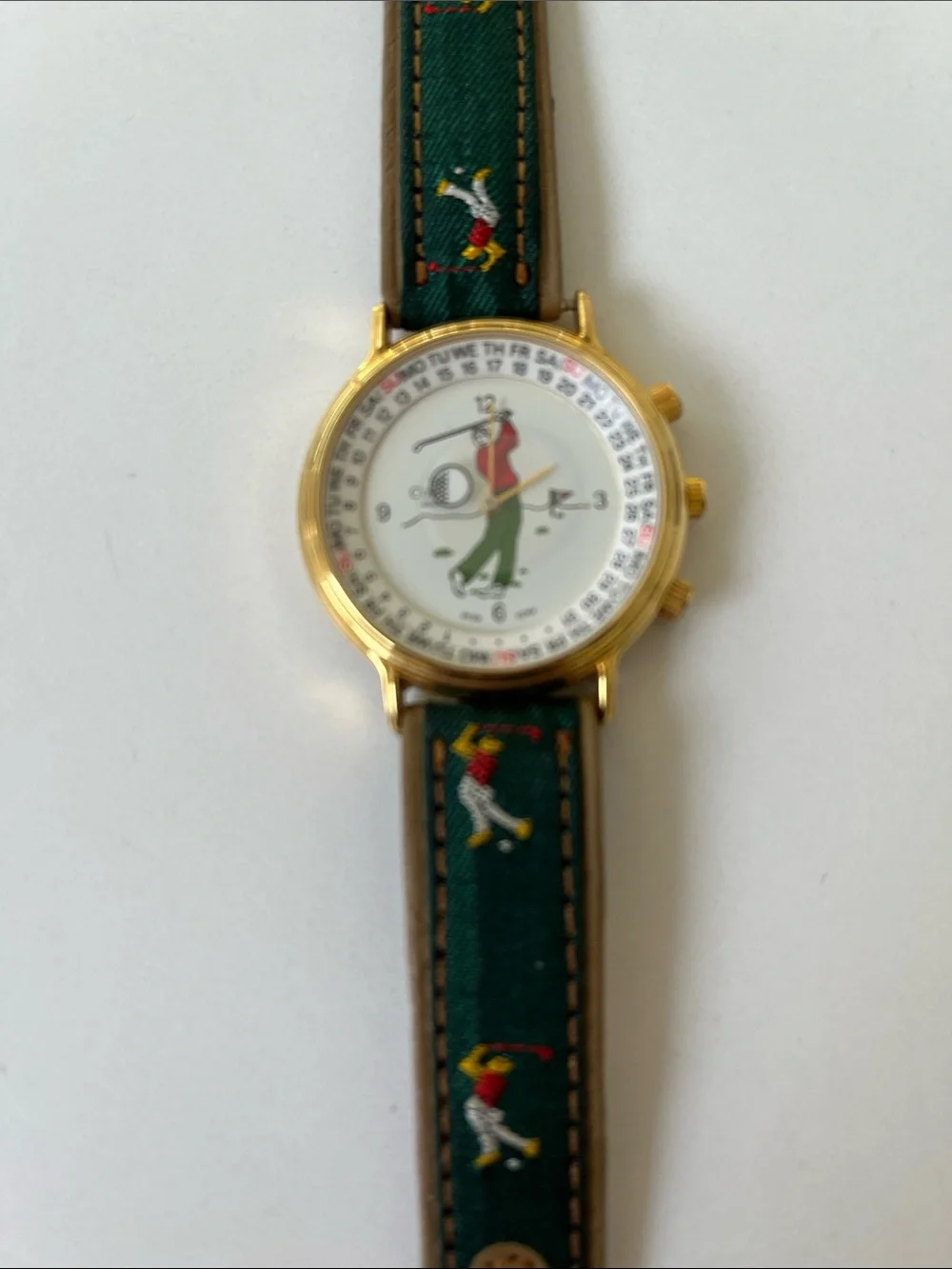 Vintage Golf Themed Quartz Watch